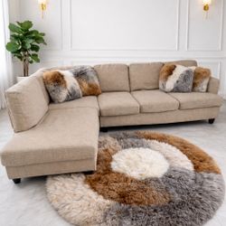 🔥🔥free DELIVERY 🚚 an /beige Sectional  L Shaped