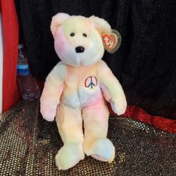 Medium TY Beanie Buddy 14" Plush Circa 1999 "Peace". Pre-owned. Like New.