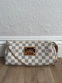 Louis Vuitton Eva Clutch Damier Ebene Chain Cross Bag