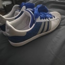 Adidas Mens 10 Blue/White Superstars 