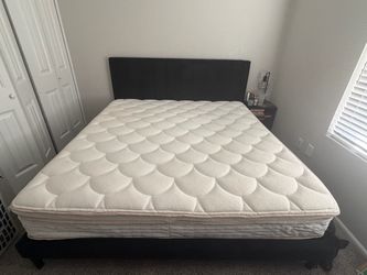 King size bed frame and mattress
