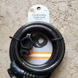New Combination Cable Lock 9/16" X 59"