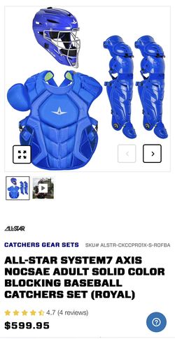 All-Star Adult System7 Axis Pro Catcher's Set Royal