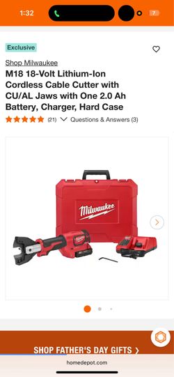 2672-21 milwuakee cable cutters