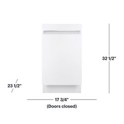 💦NEW GE Profile - 18" Top Control Built-In Dishwasher with Stainless Steel Tub White PDT145SGLWW