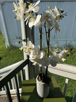 Artificial Orchid Flower Arrangement in Vase