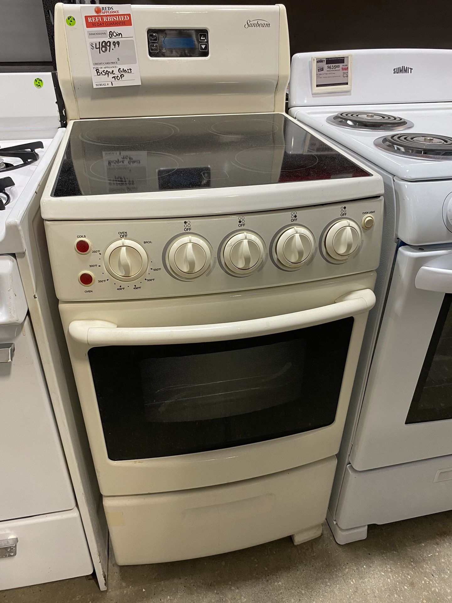20” Glasstop Stove