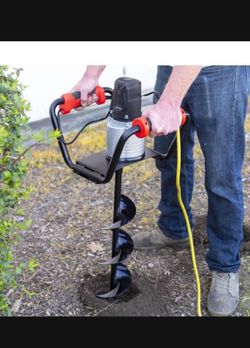 1500W Post Hole Digger Auger Hole Digger Electric Auger Digging Tools Auger with 6" digging Auger
