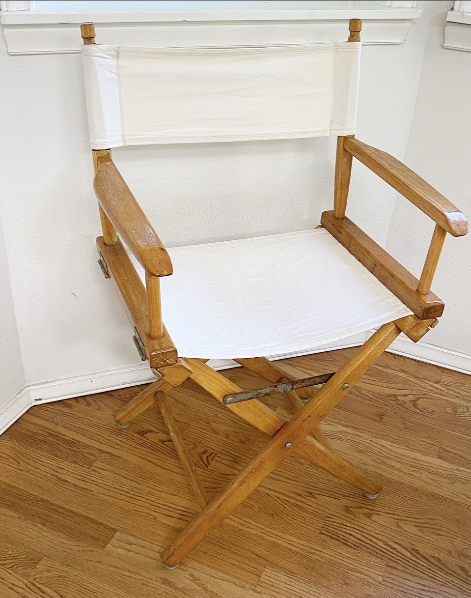 Vintage Extra Wide Folding Directors Chair