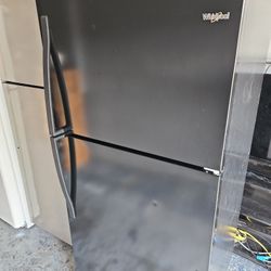 Black Whirlpool Refrigerator 