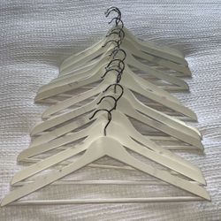 White Wooden Hangers 