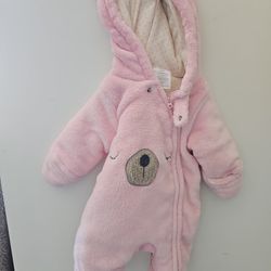 Pink Teddy Bear Warm Oneies
