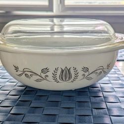 Pyrex Golden Tulip Casserole 