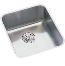 Elkay Lustertone 16-1/2 Undermount Single Basin Stainless Steel Sink with Basket Strainer
