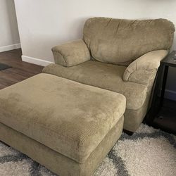 Large Chair And Ottoman  - Pending Pickup