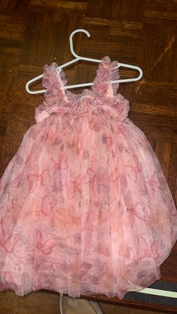 Disney Junior Minnie Mouse Pink Tulle Summer Dress Size 4T