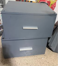Gray Metal Filing Cabinet Drawers