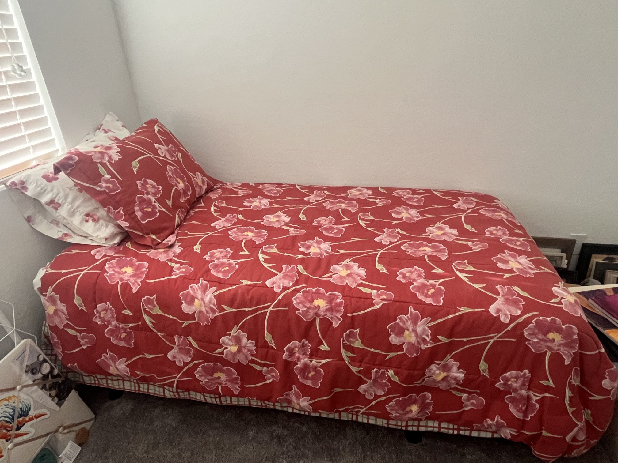 Twin Bed, Mattress And Box Spring
