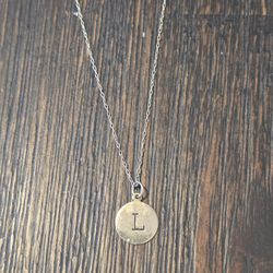 Letter L SILVER NECKLACE 