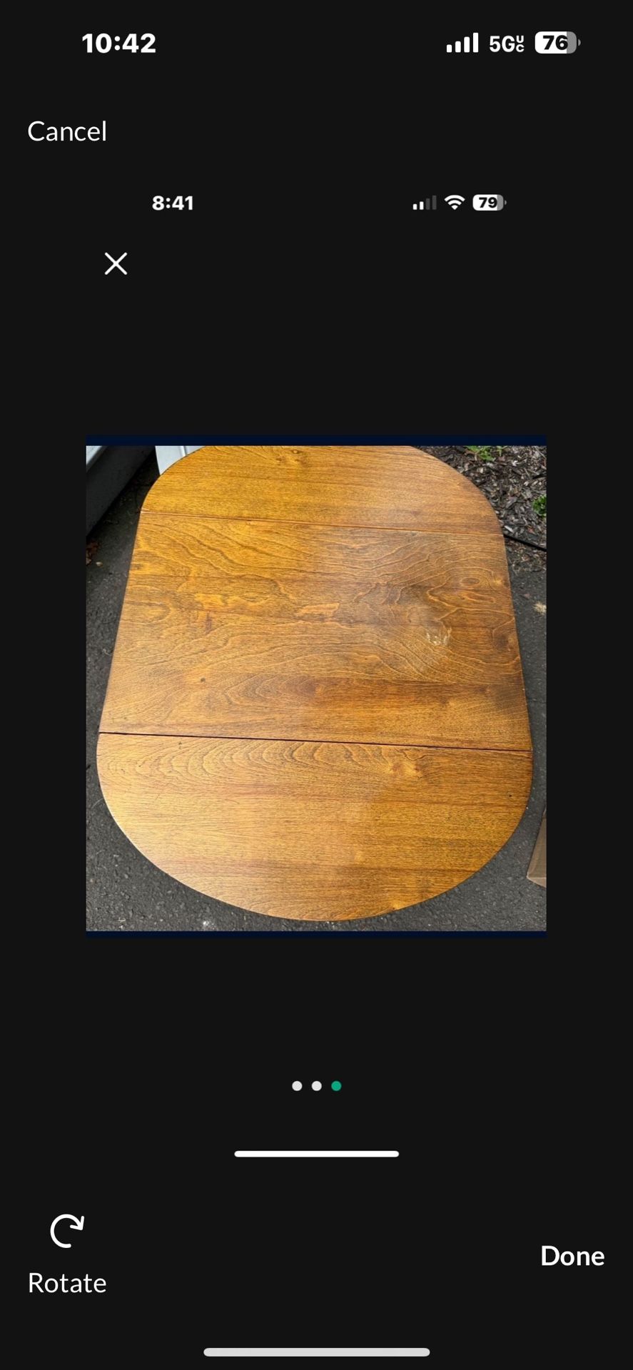 Antique Drop Leaf Tea Cart $75