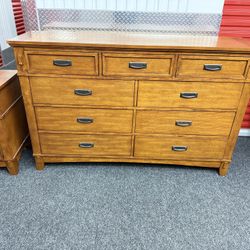 Mission Craftsman Oak 9 Drawer Dresser