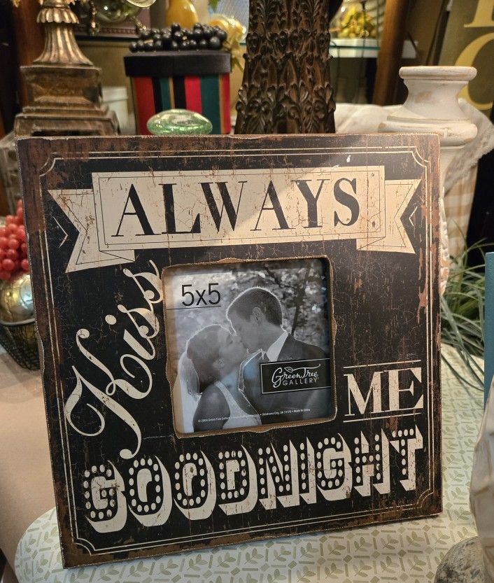 Always Kiss Me Goodnight Picture Frame