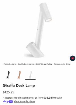Pablo design futuristic Giraffa table lamp