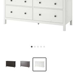 HEMNES 8-drawer White Dresser 