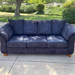 Dark Gray Suede Couch
