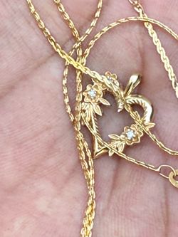 14k necklace and pendant