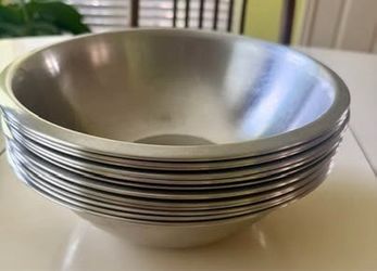 12 Stainless Steel Mixing Bowls – 10”