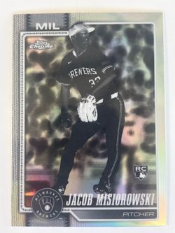 Jacob Misiorowski NEGATIVE RC REFRACTOR 2026 Topps Chrome BREWERS