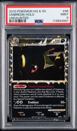 2010 POKEMON HEARTGOLD & SOULSILVER UNDAUNTEDUMBREON-HOLO 86