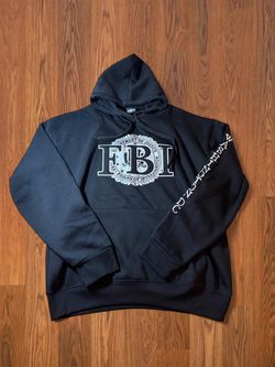 Vintage NT Souvenir FBI Hoodie Mens Size M Black Washington DC Made In USA