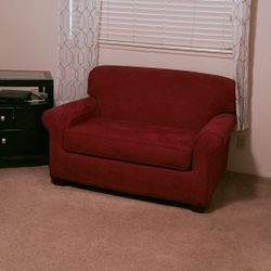 Red Sofa With Twin Size Pullout Bed