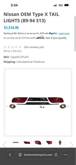 S13 Type X Tailights