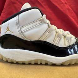 Nike Air Jordan XI 11 Retro TD 378040-170 ‘Gratitude’ Size 10C White/Black /Gold
