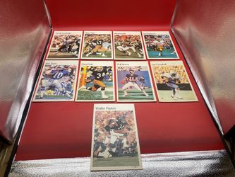 1980 Marketcom Mini Poster On Cardstock Lot of (9) Football - Payton