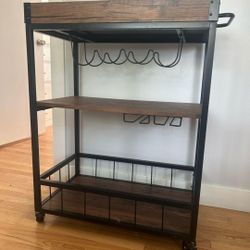 Wine 🍷 Bar Cart Rustic Designing 
