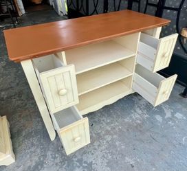 Cottage style wooden media Console or TV stand or Any use table L40xD19xH28”