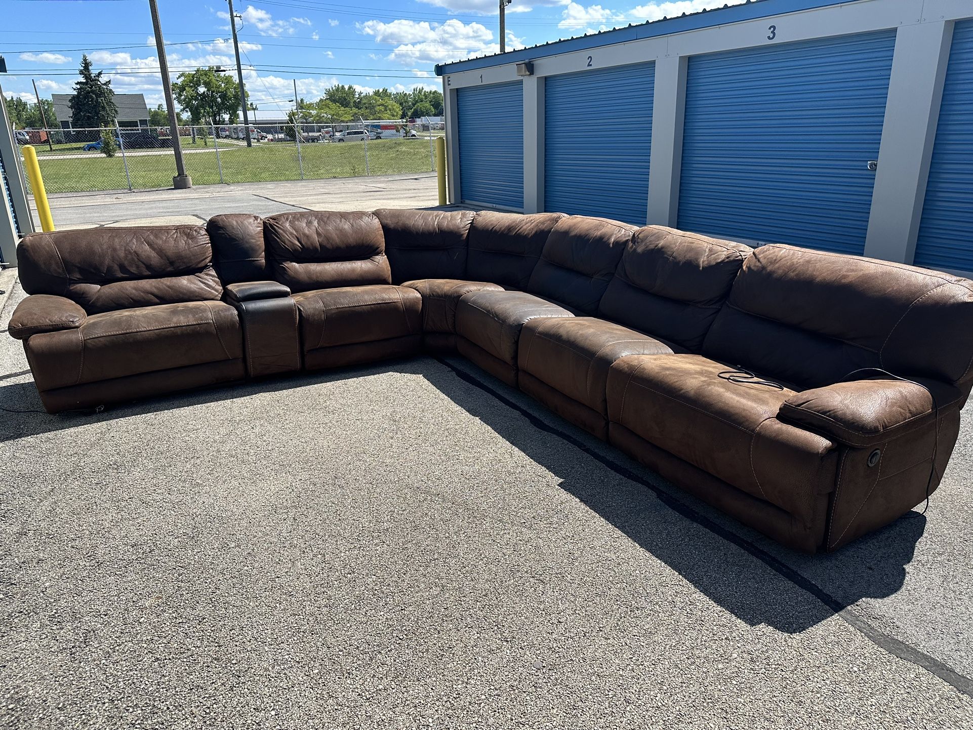 Power Reclining Sectional Couch