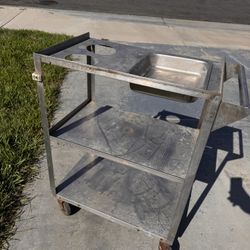Stainless Steel Service Cart -3 Shelf