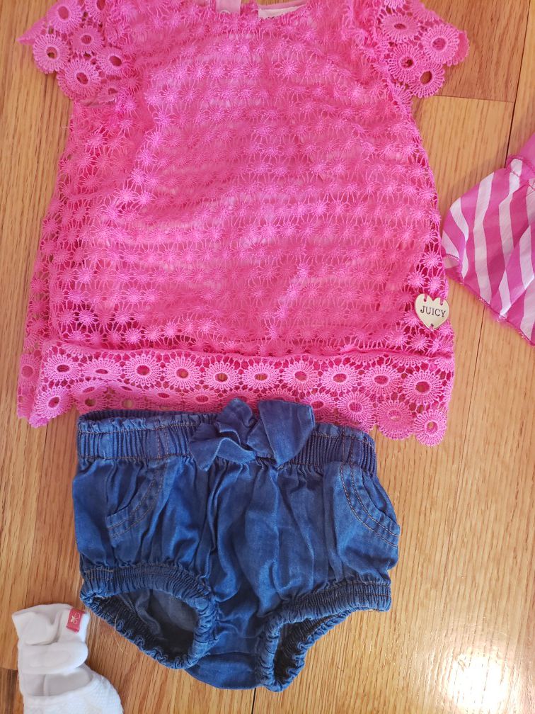 3-6 month baby girl clothing - new and like new; stylish; quality