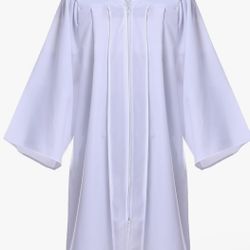 White Graduation Gown