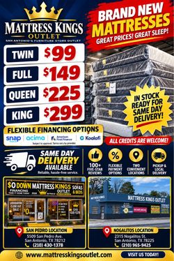 New $99 Twin Size Mattress October Special ⭐️ Located at 5509 San Pedro Ave⭐️