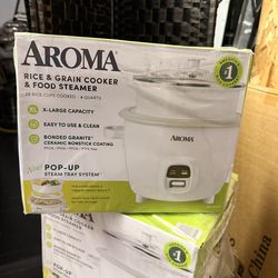 Aroma 20-Cup Rice Cooker & Food Steamer – XL (New in Box)