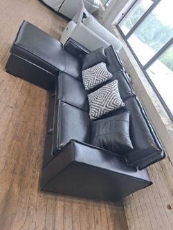 black leather furniture