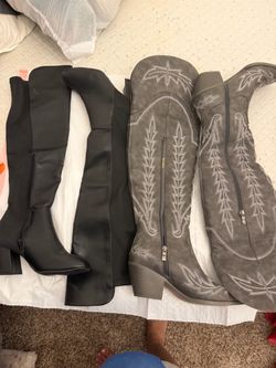 Two Pairs of Knee-High Boots