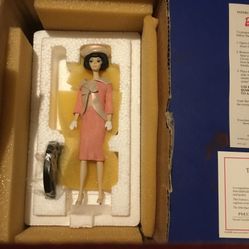 The Danbury Mint The Classic Barbie Figurine Collection ‘Fashion Luncheon’ 8 Of 12 With COA