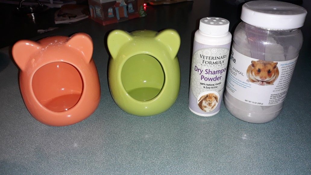 Hamster Bath And Bath Powder